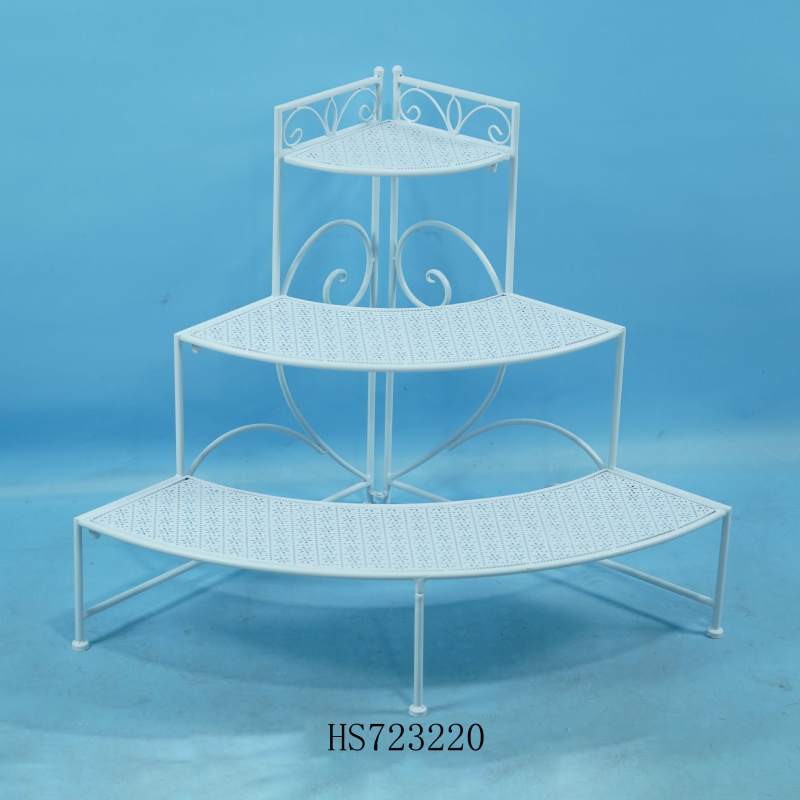White Metal Flower Stand